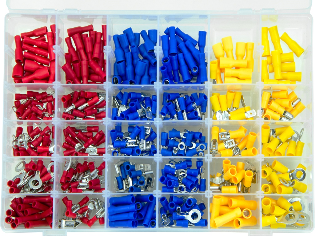 480PCS Assorted Insulated Electrical Wire Terminal Crimp Spade Connector Kit  Box - China Insulated Ring Terminals, Solderless Terminals