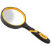 Hand Held Portable Optical Lens 4X 75mm Magnifying Glass Rubber Handle