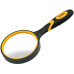 Hand Held Portable Optical Lens 4X 75mm Magnifying Glass Rubber Handle