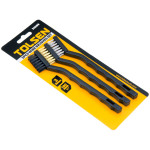 3pcs 7in Mini Wire Nylon Brass Stainless Steel Wire Cleaning Brush Set