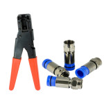 Coax Cable Connector Compression Crimping Tool RG6 RG59 F Connectors
