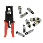 Universal Coax Compression Crimping Tool for RCA RG6 RG59 F BNC Cable