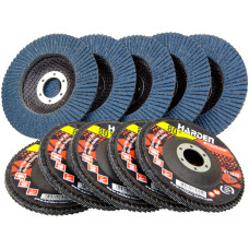10pcs 4.5in 80G Flap Disc Fiberglass Backing Wood Metal Angle Grinder