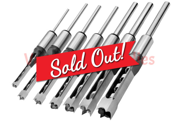 7pc Square Hole Mortise Chisel Drill Bit HSS Woodworking Saw Mortising