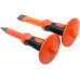 10inch Flat Slotted and Point Head Hand Guard Concrete Rock Chisel Set