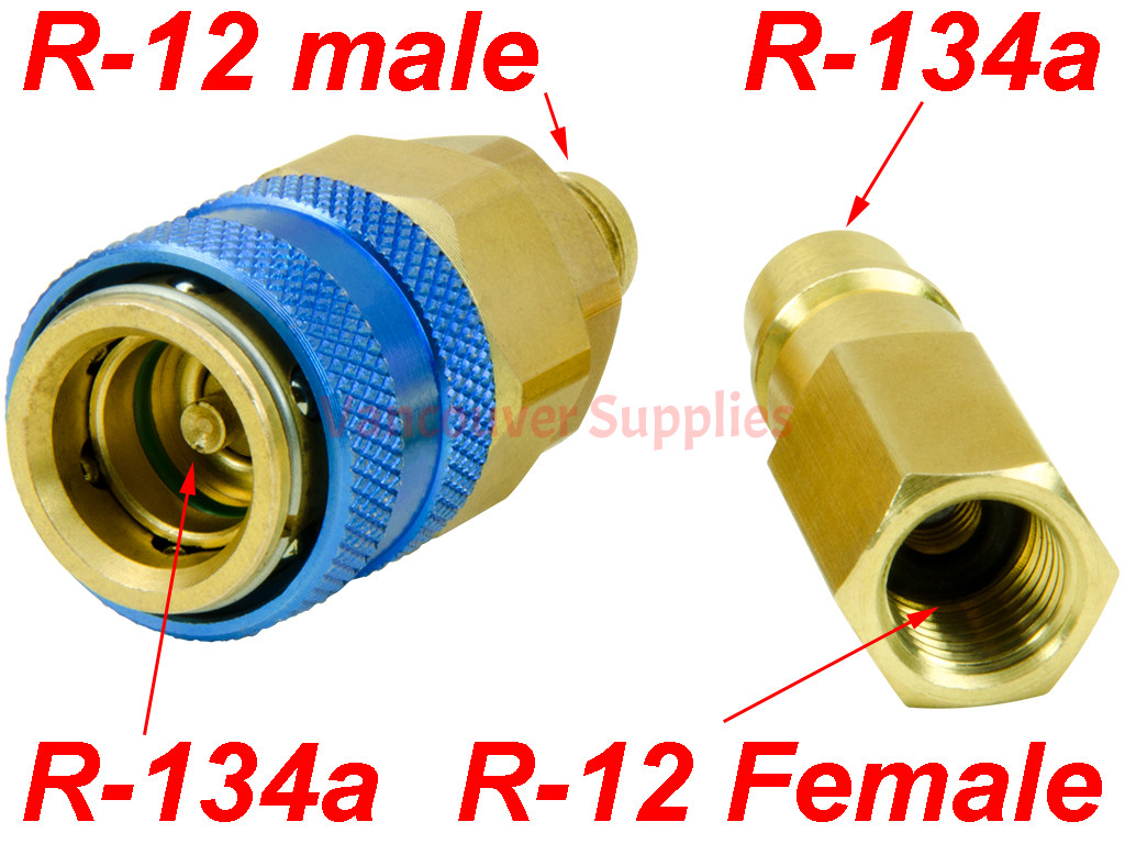  Aupoko R1234YF to R134A Low Side Quick Coupler, R1234YF Low Side  Quick Coupler, R12 to R134A Hose Adapter Fitting Connector for Car  Air-Conditioning AC Charging : Automotive