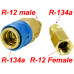 R1234yf R12 to R134a Low Side Quick Coupler Hose Adapter Valve Fitting