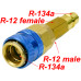 R1234yf R12 to R134a Low Side Quick Coupler Hose Adapter Valve Fitting