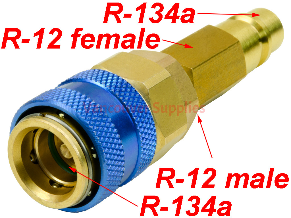 Boltigen R1234yf to R134a Adapter, R1234YF Quick Adapter Adjustable High  and Low Side Connection R134a Quick Coupler Connection to R1234yf, R134a to