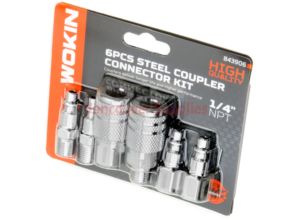 Raccord Pneumatique 1/4 AHLSEN Raccord Rapide Air Comprimé Raccord Rapide Pneumatique 1/4" EU, Raccordement Du Tuyau Raccord Rapide Air Comprimé