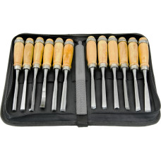 14Pcs Wood Carving Chisel Rasp File Set Woodworking Detailed Hand Tool