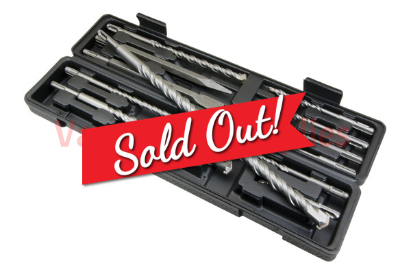 12pcs Masonry SDS Plus Hammer Chisel Drill Bits Concrete Stone Granite