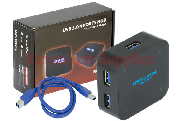 Super Speed 5Gbps USB 3.0 4 Ports Hub Individual Port Indicator LED