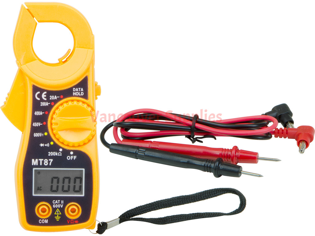 Digital LCD Clamp Multimeter AC/DC Voltmeter Ammeter Ohms