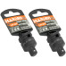 2Pack 3/8Male to 1/2Female Impact Ratchet Wrench Socket Adapter Square