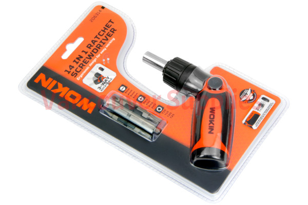 14in1 Reversible Ratcheting Screwdriver CrV Bits Slotted Phillips Torx