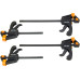 Pair of 6inch & 12inch Ratcheting Bar Locking Woodwork Clamps Spreader