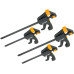Pair of 6inch & 12inch Ratcheting Bar Locking Woodwork Clamps Spreader