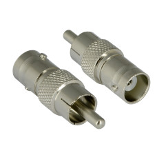 50Pcs BNC Female to RCA Male Coax Connector Adapter Plug Camera Cable