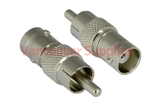 50Pcs BNC Female to RCA Male Coax Connector Adapter Plug Camera Cable