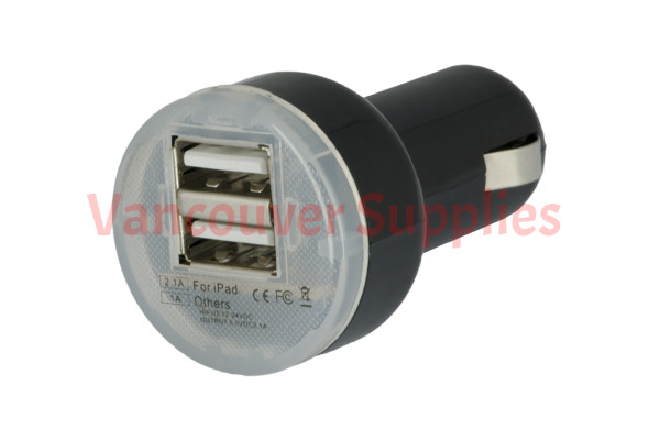 Portable Mini Dual USB Car Charger for iPhone iPad Samsung 5V 1A 2.1A