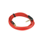 Red Color 90 Degree Angled Type Stereo Audio Jack 3.5mm Male to Male