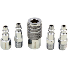 5pcs Air Hose Fittings 1/4inch Quick Connect Coupler Connector Plugs