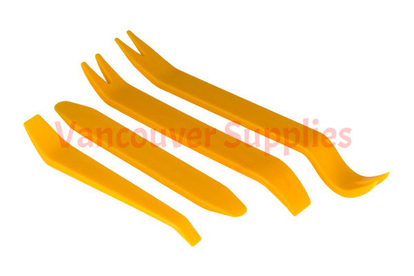 4pcs No-Scratch Audio Deck Dash Car Panel Plastic Trim Clips Remover