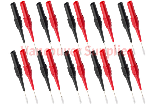10 Pairs Needle Test Leads Automotive Back Probes Female Banana Socket