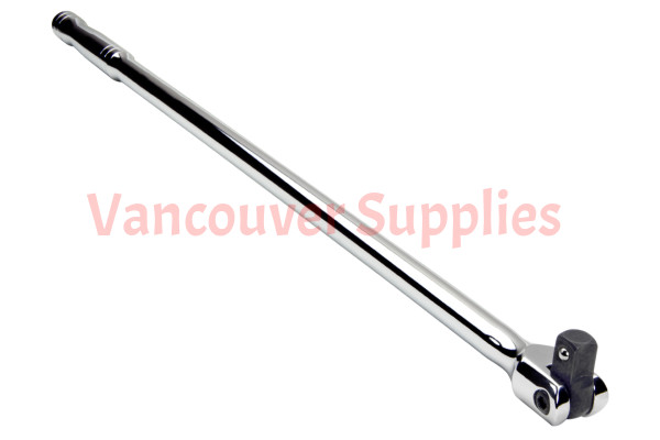 1/2in Drive Flex Head 24inch Breaker Bar Non-Ratcheting Socket Wrench