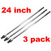 3 Pack 1/2in Flex Head 24inch Breaker Bar Non-Ratcheting Socket Wrench