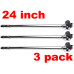 3 Pack 1/2in Flex Head 24inch Breaker Bar Non-Ratcheting Socket Wrench