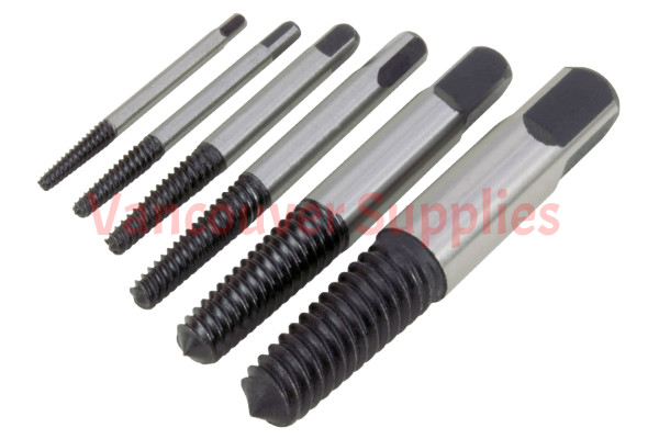 Universal 6 Pcs 3x22mm Damaged Broken Screw Bolt Extractor Remover Set