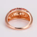 Size 7.5 Ashbury Metal 18K Rose Gold Plated Rhinestone Crystal Ring