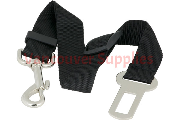 Adjustable Black Nylon Dog Pet Car Safety Seat Belt Harness Restraint