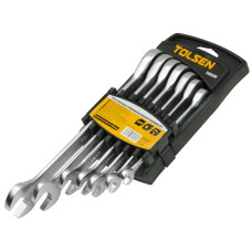 7pcs Metric Gear Spanner Fixed Head Combination Ratchet Wrench Set