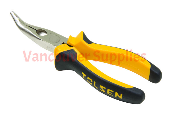 Tolsen Industrial 6" 160mm Bent Snip Needle Nose Pliers Wire Cutter