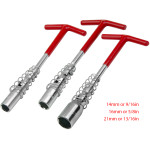 Universal Set of 3 Spark Plug T-Wrench Spanners 14mm 16mm 21mm Sockets