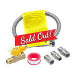 Stainless Steel Flexible Natural Propane Gas Line 3/8 1/2in Ball Valve