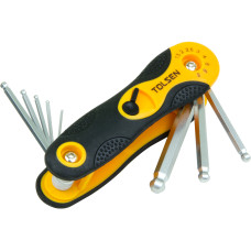 Hand 8pcs Metric Folding Ball End Point Allen Hex Key 1.5mm-8mm Set