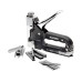 Heavy Duty Chrome 3 Way Stapler Staple Gun Nailer Crown U-Shape Nails