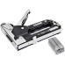 Heavy Duty Chrome 3 Way Stapler Staple Gun Nailer Crown U-Shape Nails