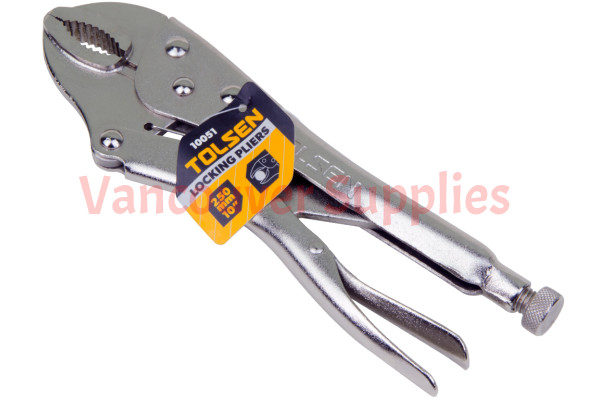 10in 250mm Locking Mole Wrench Vise Grips Curved Jaw Lock Clamp Pliers