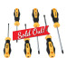 6pcs Anti-Slip Grip Magnetized Flat Phillips Pozidrive Screwdriver Set