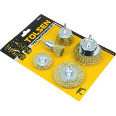 5pcs Wire Brush Wheel Set Rust Paint Cleaning Drill Bit Attachment Cup