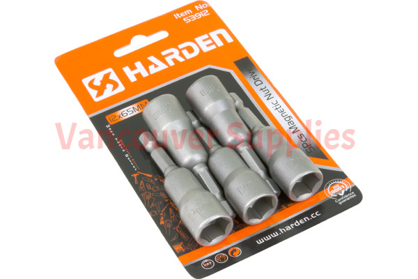 5pcs ¼ Hex 12mm 65mm Professional Metric Socket Magnetic Nut Drivers