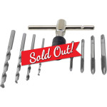 9Pcs Hand Tap Set Screw Thread Taps T-Wrench Reamer M3-M6 Twist Drill