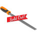 10in Half Round Second Cut File TPR Soft Handle Wood Woodwork Plastic
