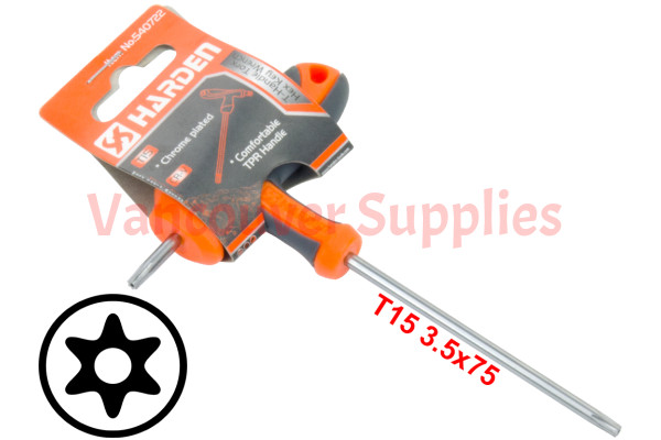 T15 T-Handle Torx Security Pin 6 Point Star Key CRV Screwdriver Wrench