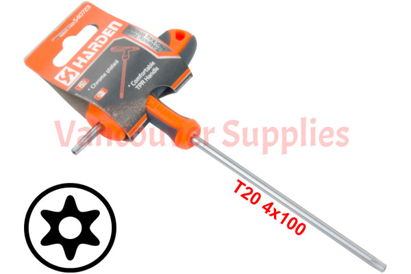T20 T-Handle Torx Security Pin 6 Point Star Key CRV Screwdriver Wrench